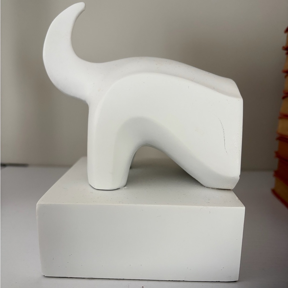 Jonathan Adler Dachshund Bookends – White Resin – Vintage - Picture 6 of 15